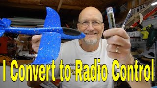 How to convert this mini glider to radio control