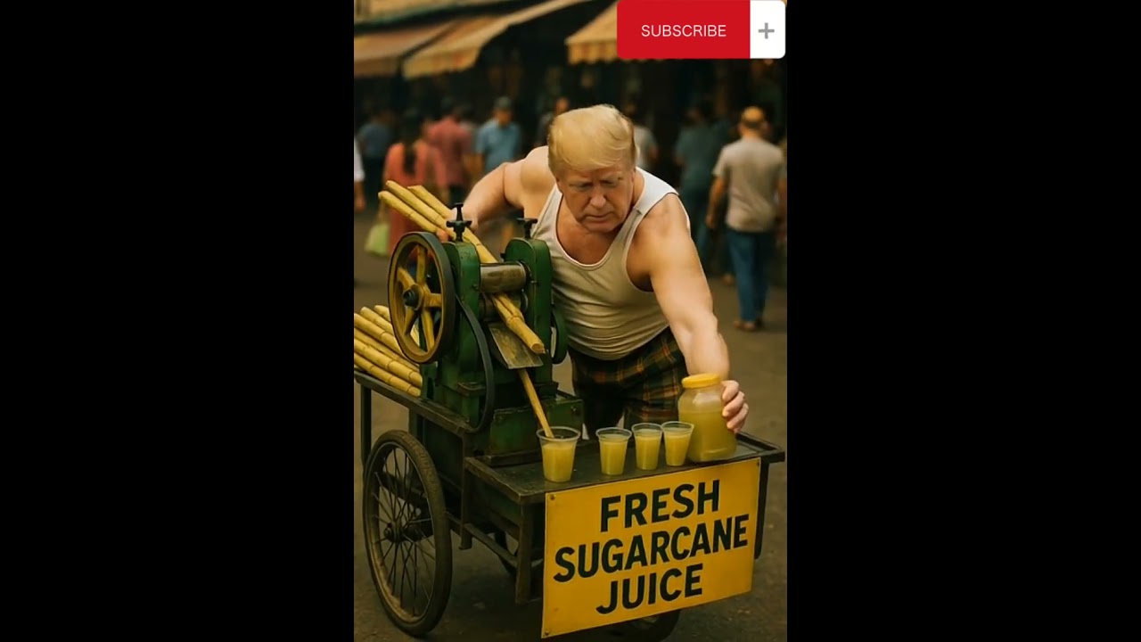 Donald Trump Selling Juice in the Streets calling people desi style