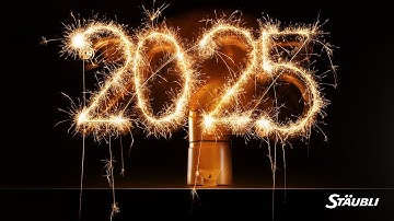 ✨ Celebrating the End of 2024: Stäubli Robot Illuminates Time with Sparkling Light Art! 🎇