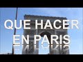 QUE HACER EN PARIS RECOMENDACIONES