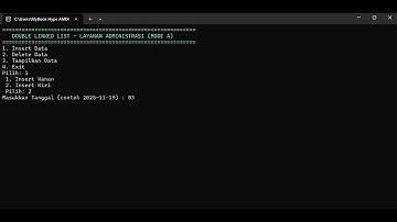 Animasi Linear Double Linked List.