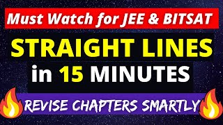 Straight Lines | All Formulas & Concepts Revision in 15 mins 🔥🔥 | By Harshal Sir , BITS Pilani