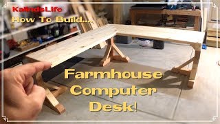 How To Build this Awesome Farmhouse Corner Desk! LESS THAN $100!!! Please watch: "Chop Saw / Router Table Combo for UNDER $100!!" https://www.youtube.com/watch?v=2guCckX3cyY ...