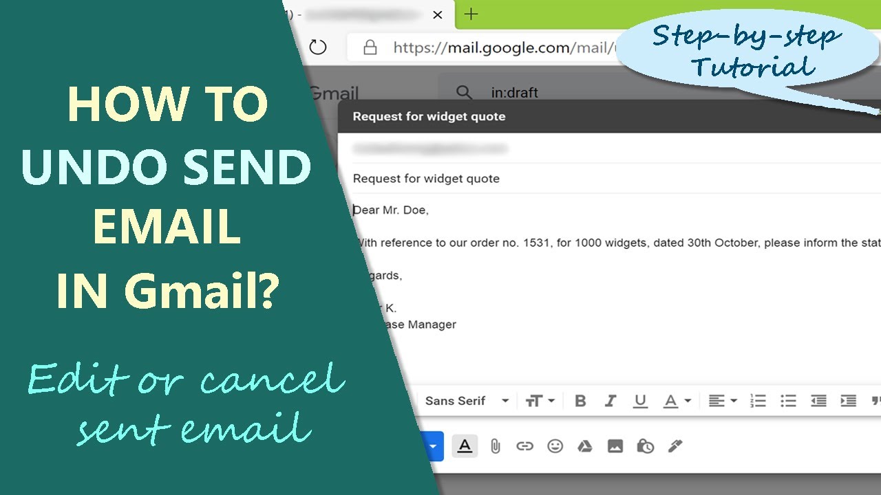 Undo Send Email Edit Or Cancel Sent Gmail Email How To Use Undo