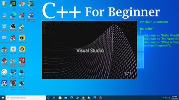 C++ tutorial for beginners visual studio 2019 |