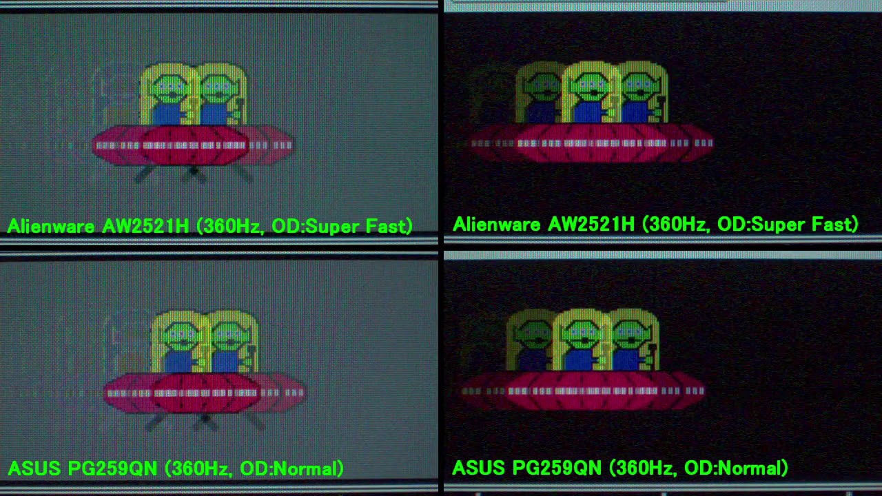 Alienware 25 AW2521H (360Hz) vs ASUS 
