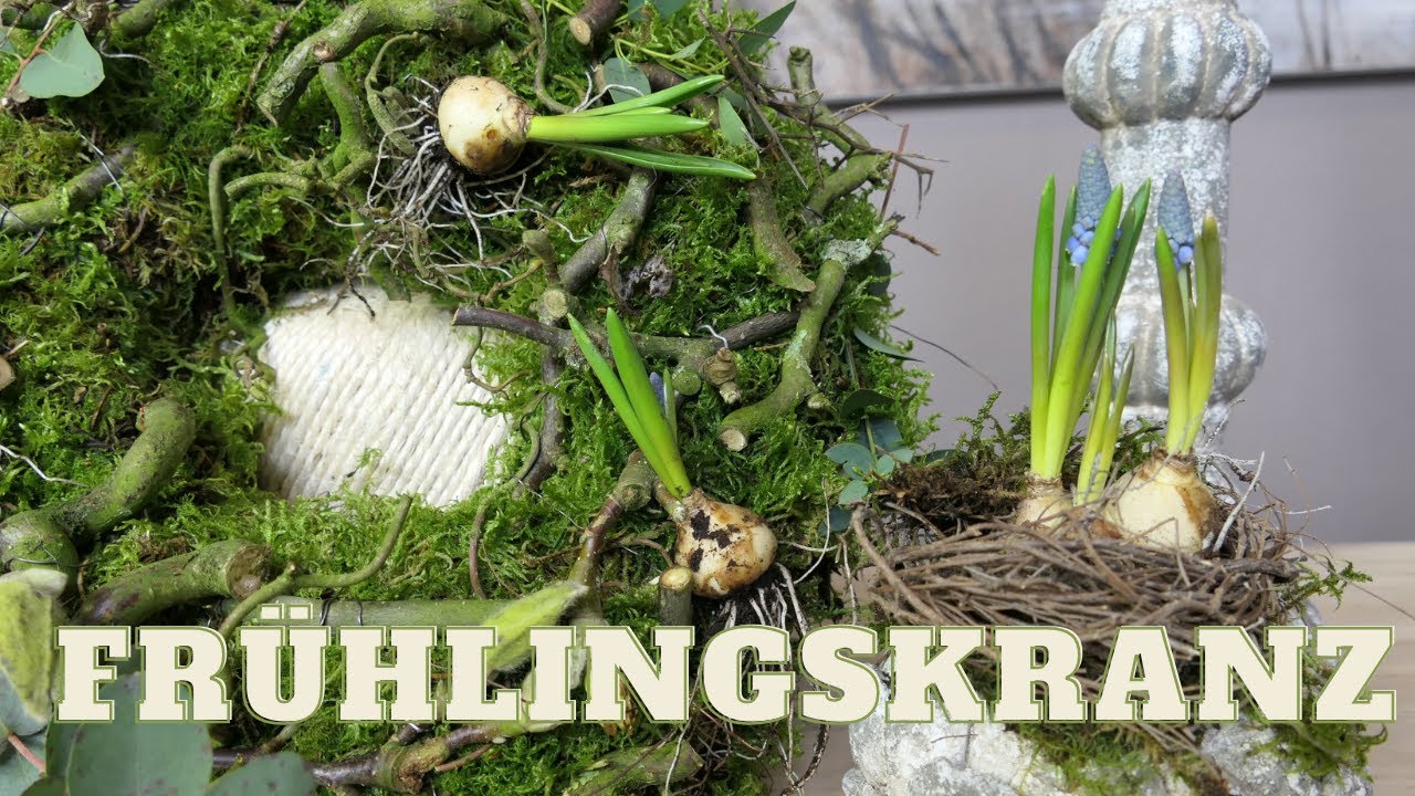 DIY Frühlingskranz aus Moos & Ästen | Frühlingsdeko für drinnen & draußen