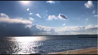 Periscope Rhode Island Beach On East Coast Usa In Freezing Weather Before More Snow 12 25 2017