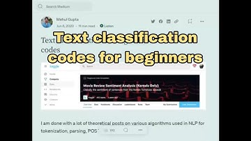 Text Classification codes for beginners, NLP