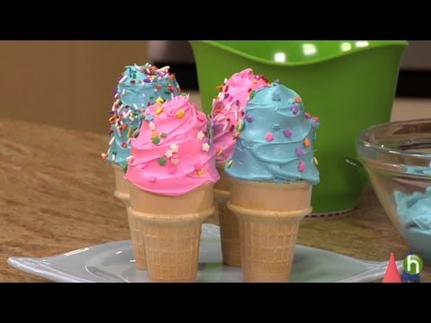 Cómo hacer pasteles en forma de conos de helado