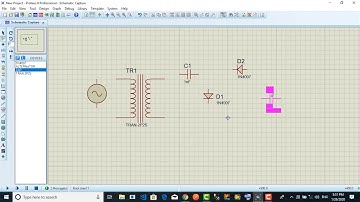 Half Wave Voltage Doubler Proteus Simulation