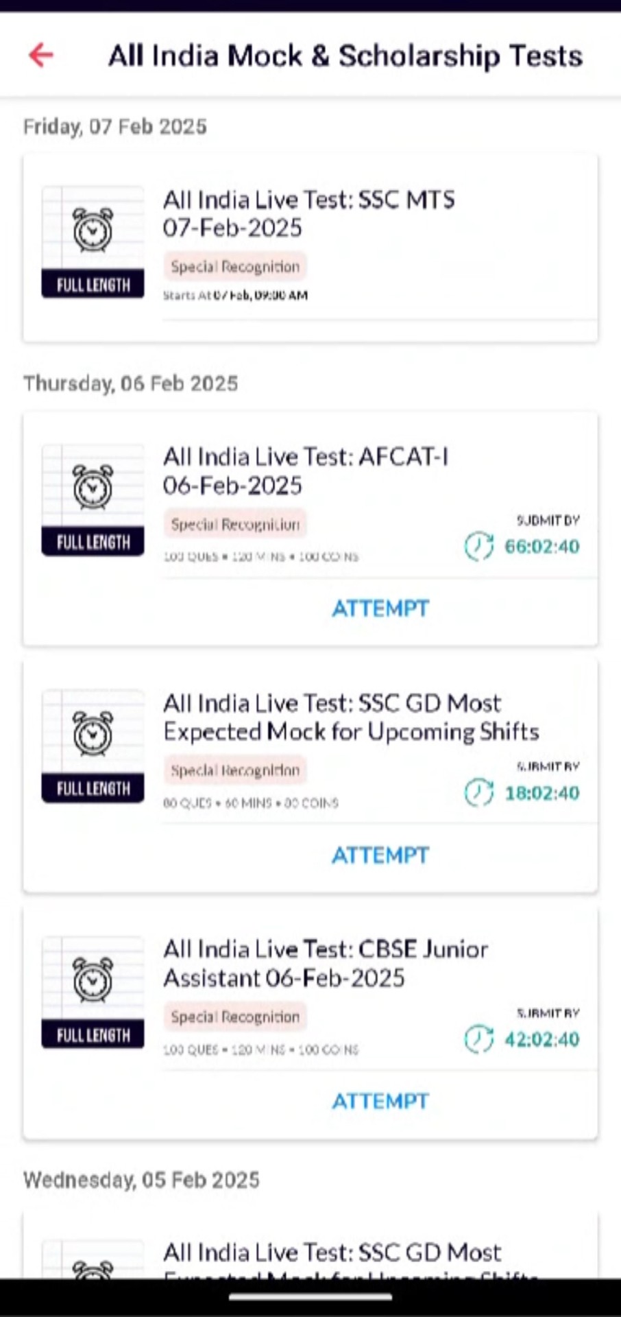 SSC MTS 2025 | All India Mock Test