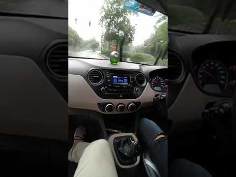 Driving Grand i10 Asta automatic in rainy season | #shorts #onrecordaman #romantic