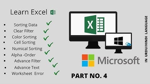 Learn Microsoft  Excel  |  Sorting Data | Module 4 | Lesson 4 | Student Mentor