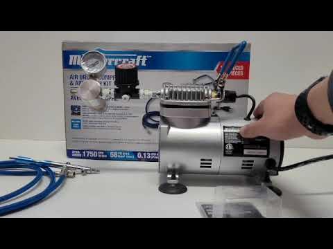 Mastercraft Air Brush Kit with Mini Compressor Unboxing Review