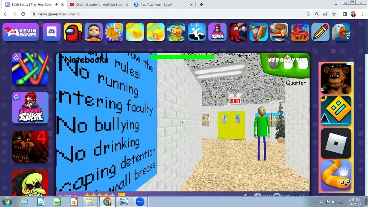 Let's Play Baldi Basics YouTube