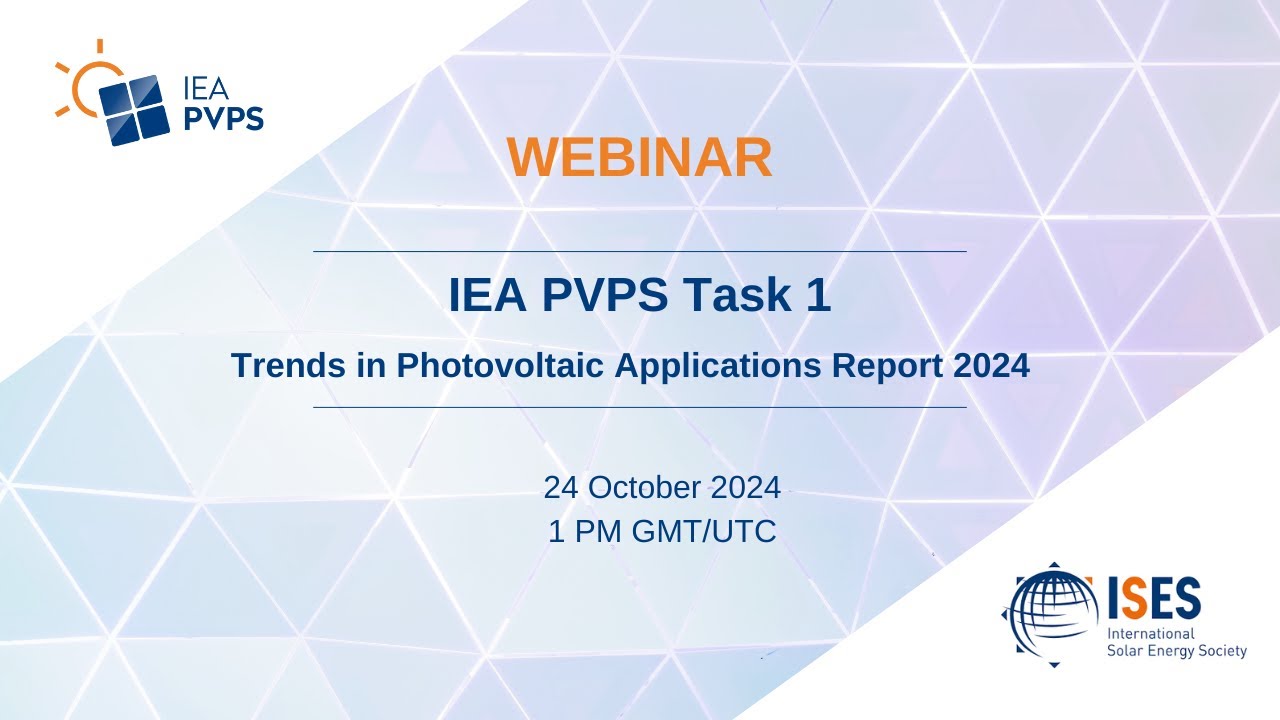 Webinar: Task 1 - Trends in Photovoltaic Applications 2024 - YouTube