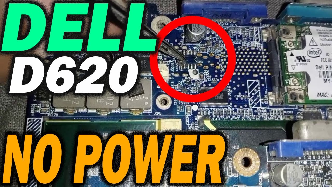 How To Repair Dell Latitude D620 Power Dead issue No Power Light On