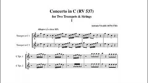 Antonio Vivaldi: Concerto for 2 trumpets (Adolph Herseth - Dale Kerner, trumpets) I