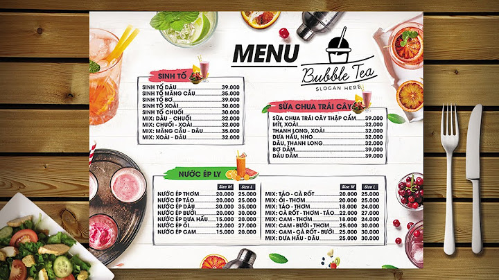 Hướng dẫn thiết kế menu bằng photoshop năm 2024