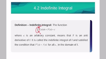 BUM1223 CALCULUS - Chapter 4 - Topic 4.1 - Antiderivative / Topic 4.2 - Indefinite Integral