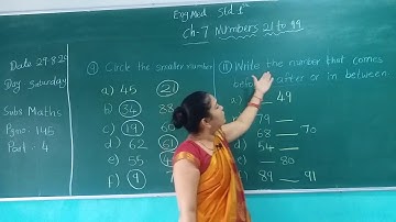 std 1 English medium sub  Maths ch  7 numbers 21 to 99 part  4