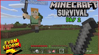 Surviving First Ten Nights: Day 2  Can Evan and Dad Survive the Minecraft Night