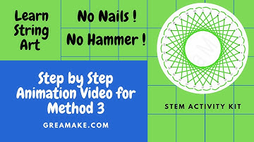 DIY String Art without Nails and Hammer Animation Tutorial for Method 3 Math STEM Activity GreaMake