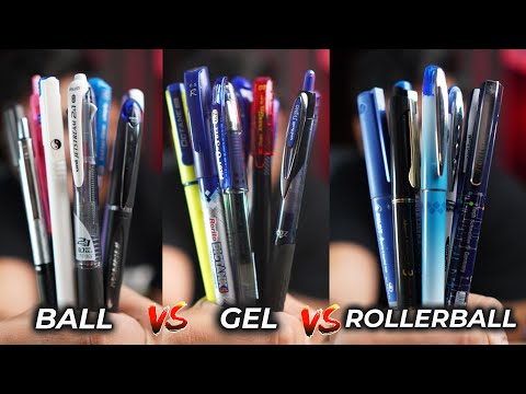 Ball Vs Gel Vs Rollerball Pens  |The Best Pen Choice for different use + Best Pens Recommendation