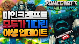 마인크래프트 2021 마인콘 총정리! 1.19 지하 도시랑 개구리 추가?! 마인크래프트 와일드 업데이트 (Minecraft The Wild Update) [블루위키]