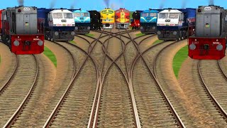 12+ Electric Trains Run On High Graphic Bumpy Railroad | Curves Railroad | train simulator  screenshot 3