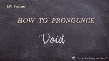 How to Pronounce Void (Real Life Examples!)