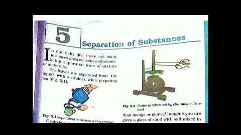 Science for class 6, Chapter 5 (Separation of substances)
