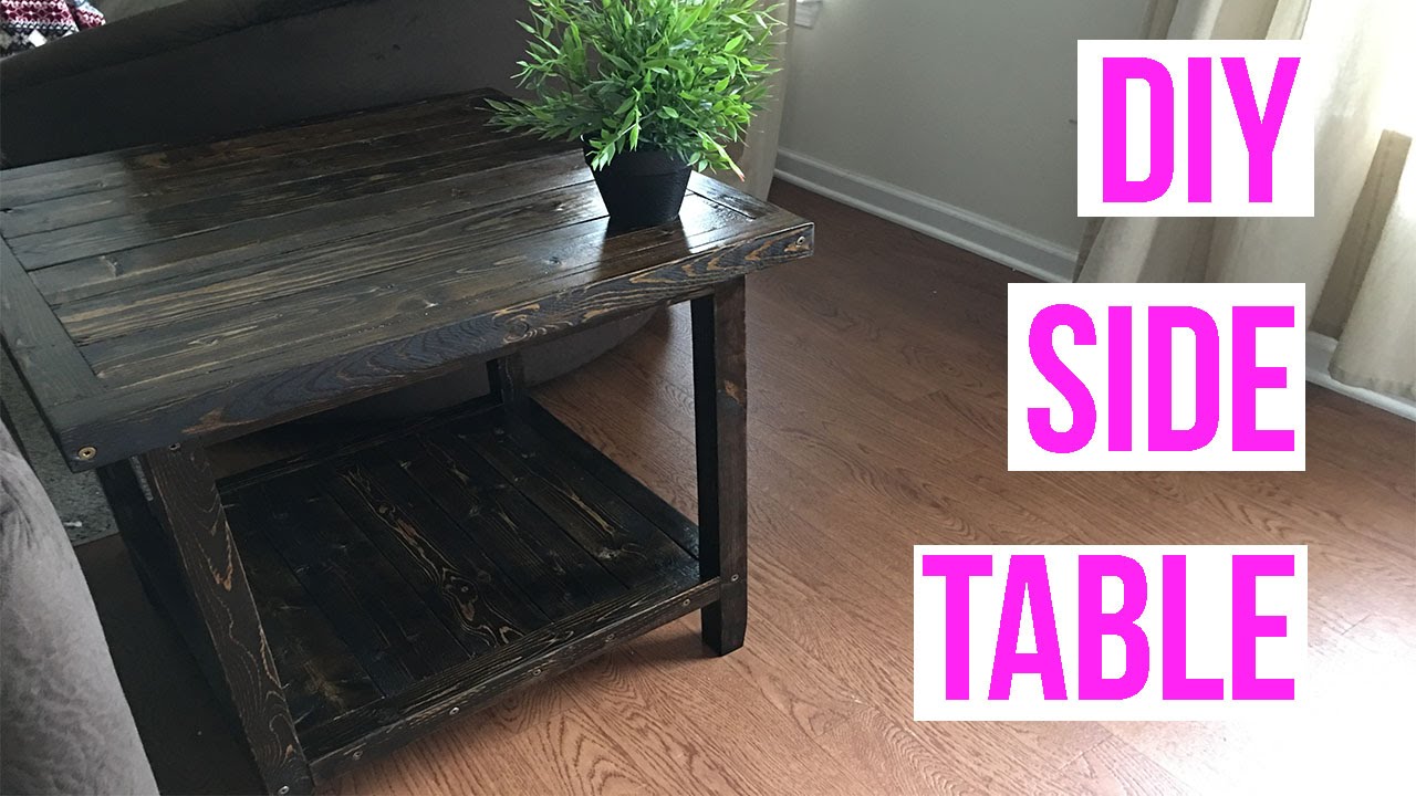 EASY DIY SIDE TABLE - YouTube