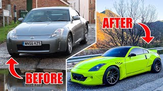 BUILDING A WIDEBODY NISSAN 350Z IN 10 MINUTES!