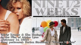Mickey Rourke and Kim Basinger in the Film of "Nine 1/2 Weeks"