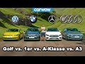 Audi A3 vs. BMW 1er vs. VW Golf vs. Mercedes A-Klasse: welcher ist der beste?