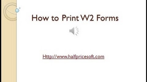 How to Print W2 Forms