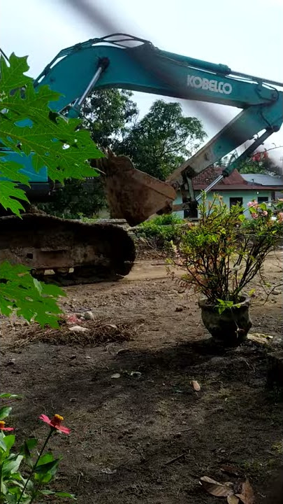 DETIK- DETIK EXCAVATOR LEWAT DEPAN RUMAH || BESAR BANGET