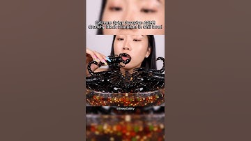 Extreme Spicy Scorpion ASMR 🦂 | Crunchy Black Scorpions in Chili Bowl