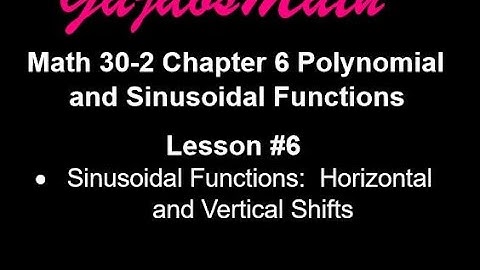 math 30-2 Section 6.6