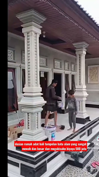 Download lagu desain rumah adat bali dengan tempelan batu alam #shorts