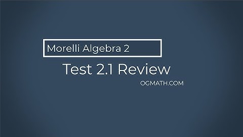 Test 2.1 Review Full Solutions (Algebra 2)