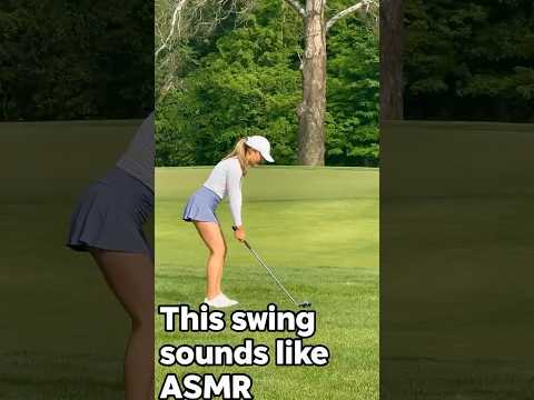 This swing sounds like ASMR 😴 #funny #shorts #reels #golf #girl #asmr