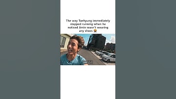 The way Taehyung immediately stopped running when he noticed jimin wasn’t wearing any shoes 😭 #vmin