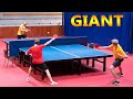 2 vs 1 giant ping pong