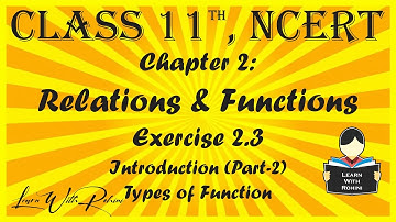 Relations & Functions|Chapter 2 |Exercise 2.3| Introduction Part 2 | NCERT | Maths |Tamil | class 11
