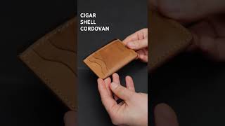 Cigar shell cordovan private stock just dropped #leatherwallet #shellcordovan #handmade