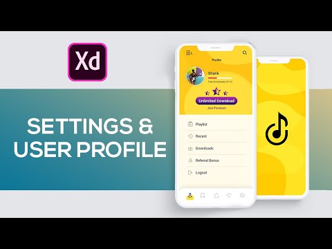 Settings & User Profile - Doop Music App Pt 4 | Adobe XD