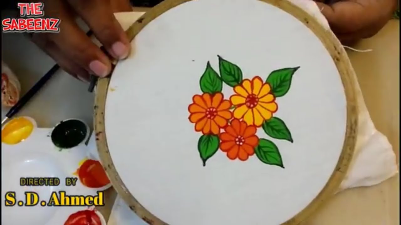 fabric painting .simple filling with outline method for beginners ...